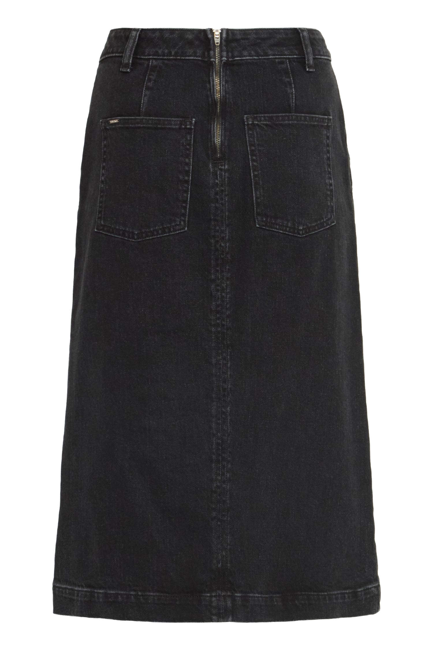 B.Young Lara Button Denim Skirt