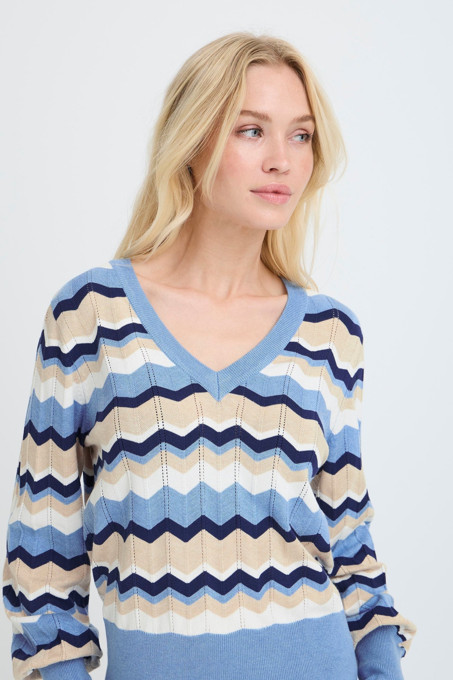 B. Young Mmorla V-Neck Pointelle Sweater
