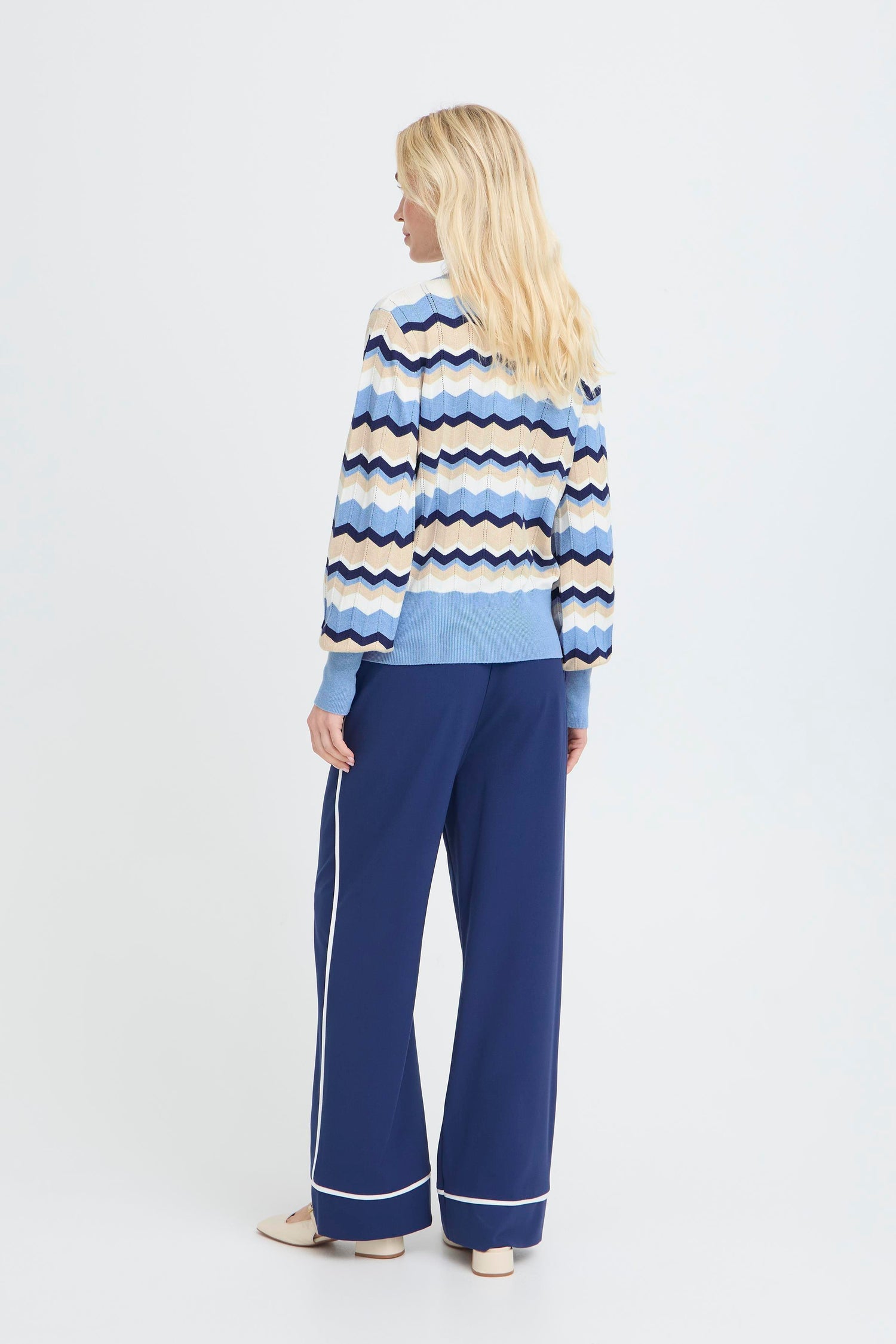 B. Young Mmorla V-Neck Pointelle Sweater