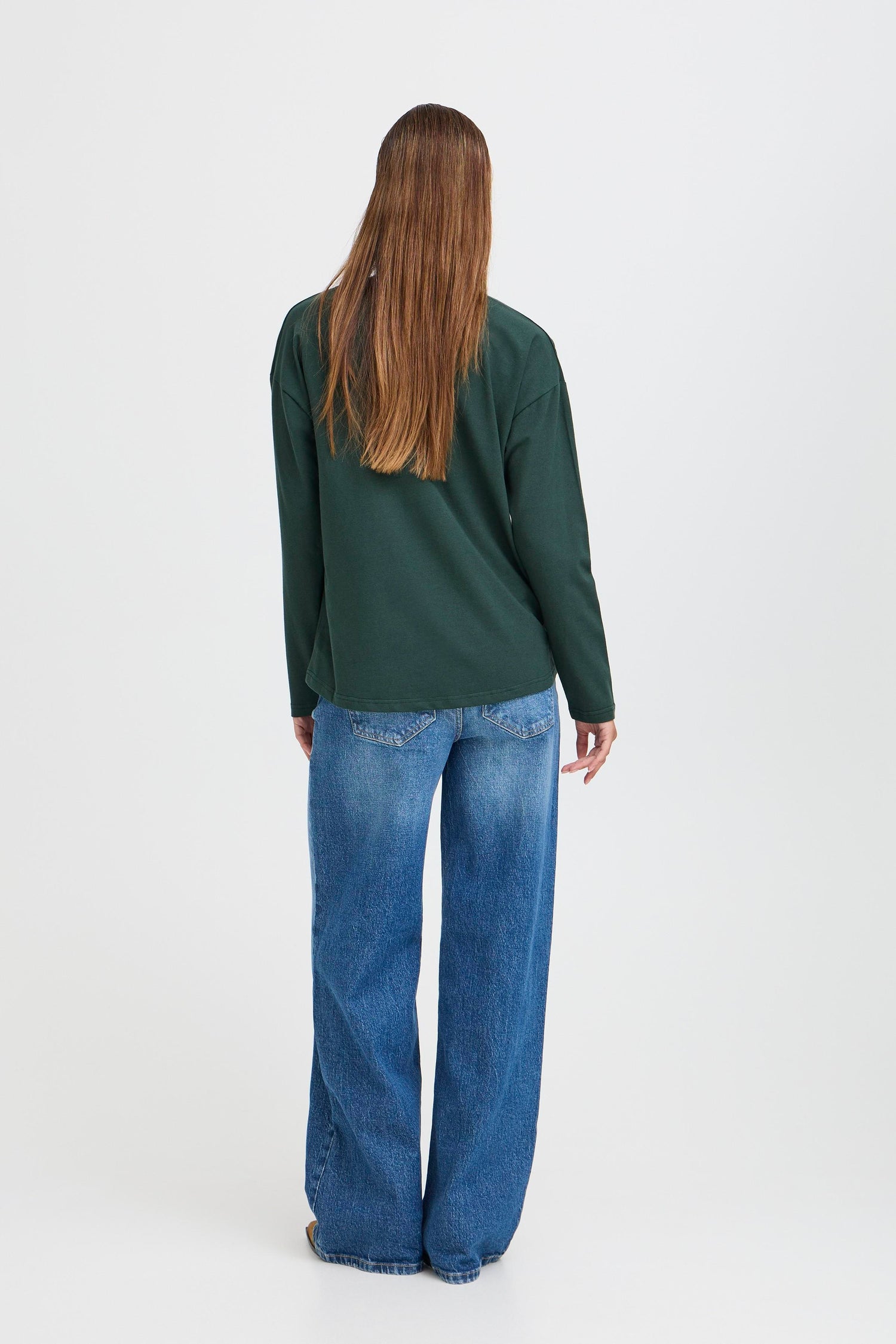 B.Young Pamila Long Sleeve V-Neck T-Shirt