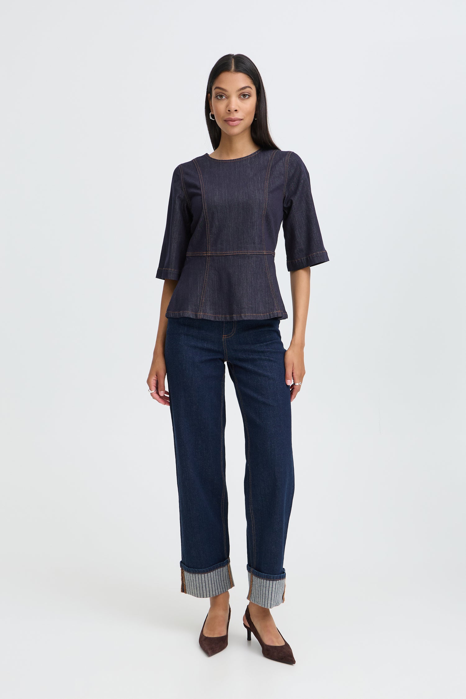 B.Young Kanea Peplum Blouse