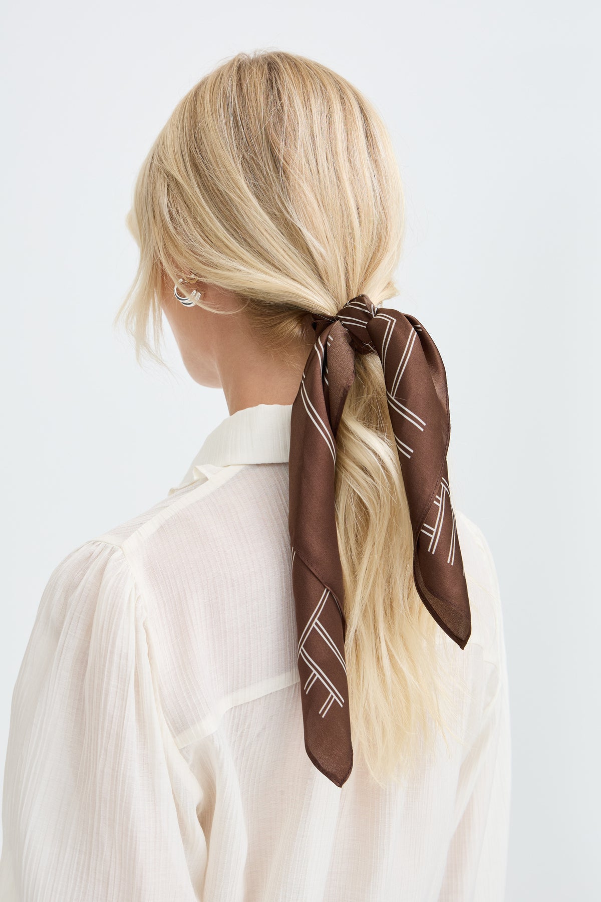 B. Young Wioltta Lines Silk Scarf