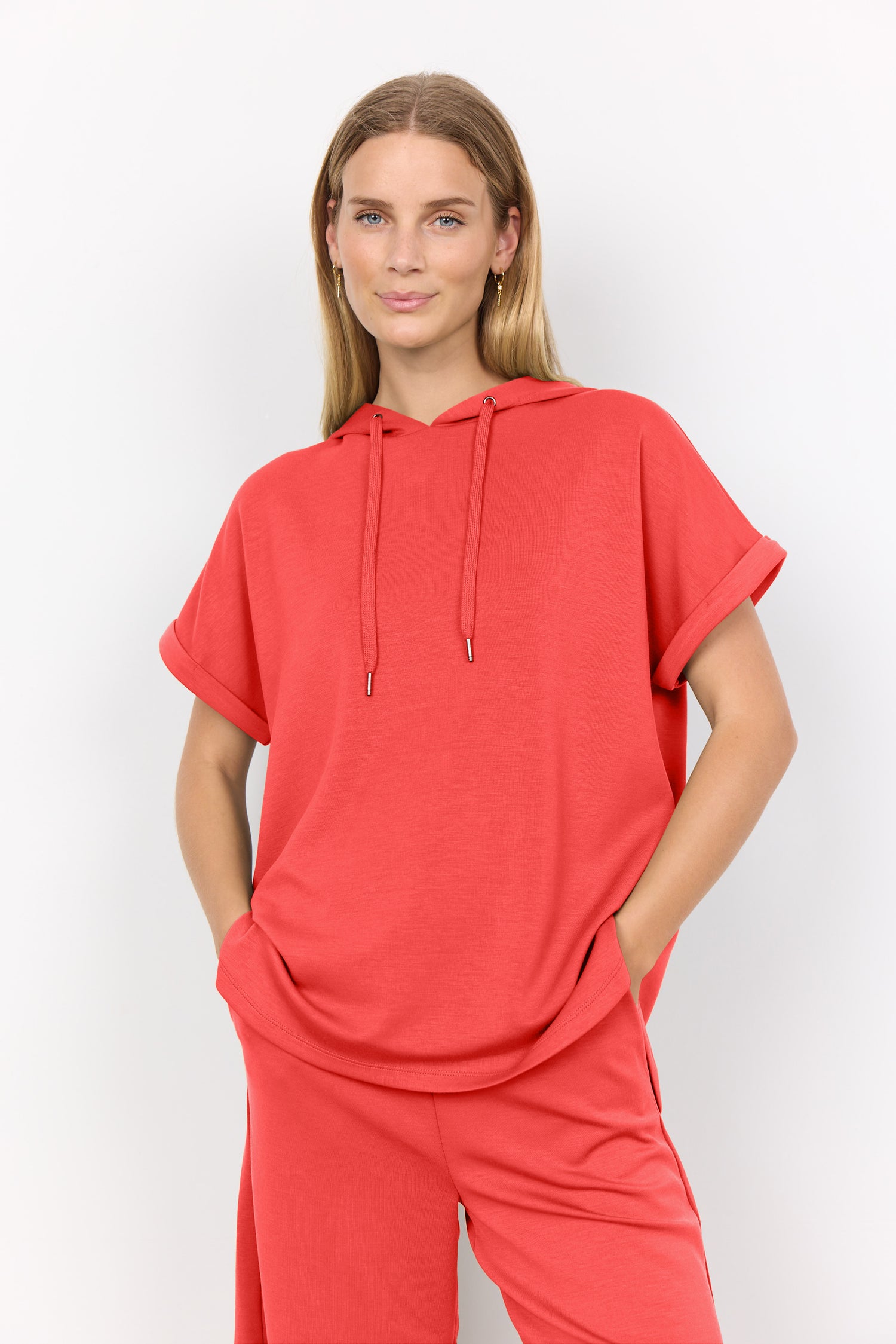 Soya Concept Banu Short Sleeve Hooded Top