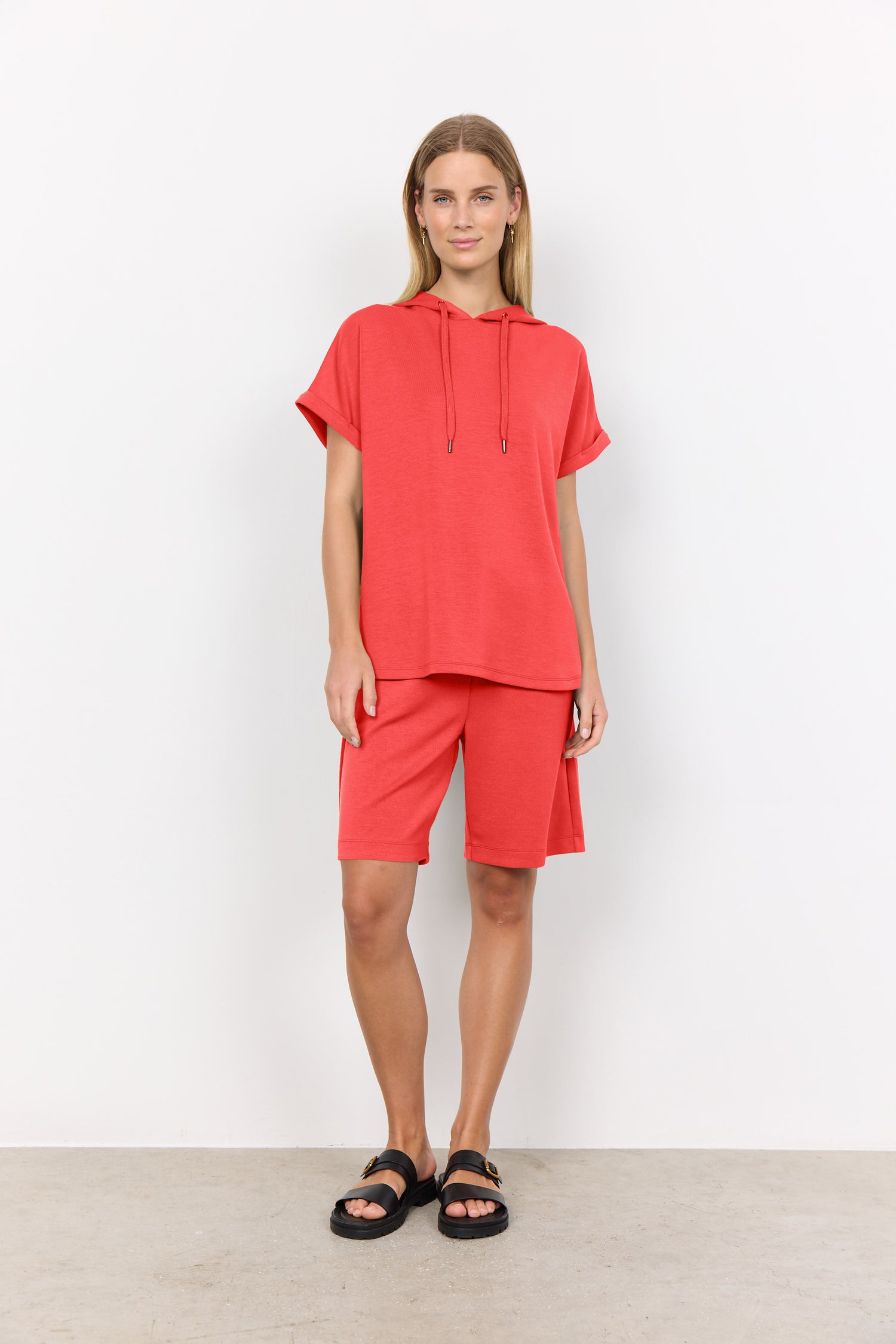 Soya Concept Banu Short Sleeve Hooded Top