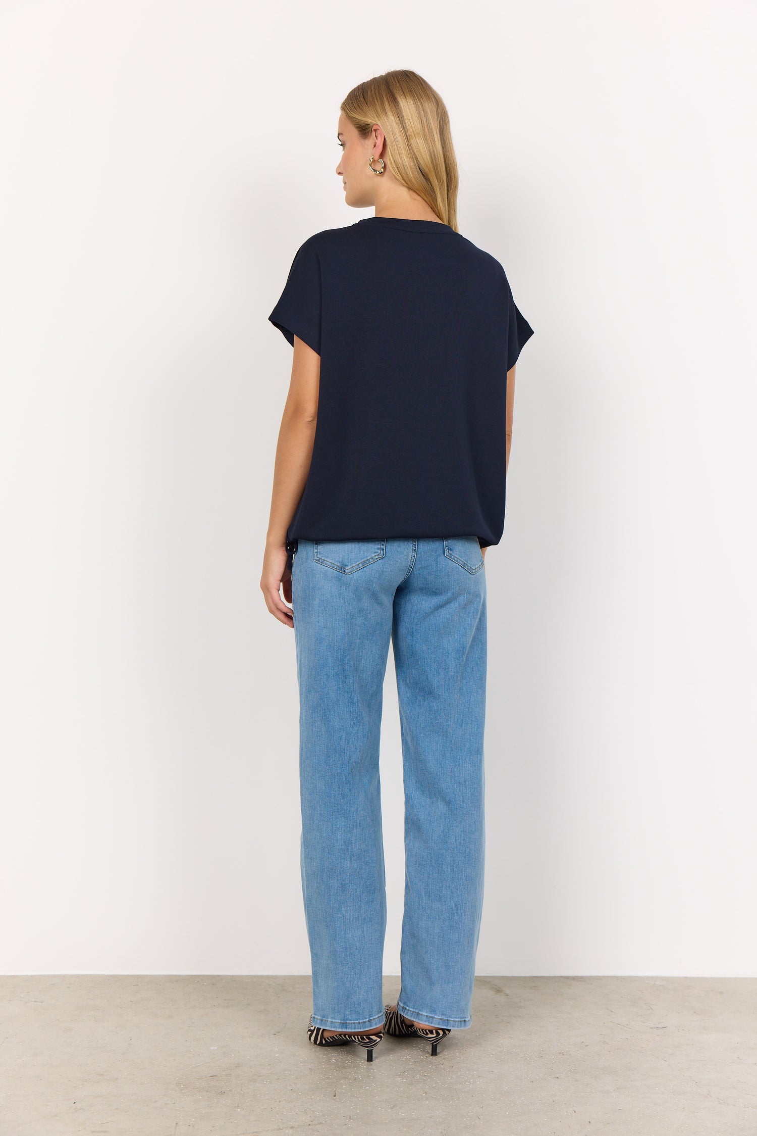 Soya Concept Banu Short Sleeve Drawstring Top