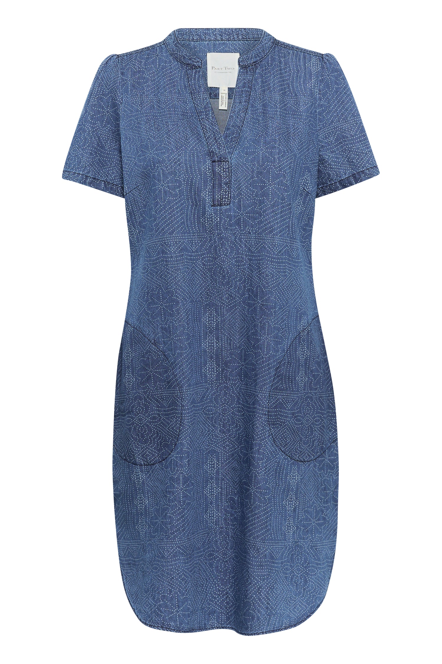 Part Two Aminase Denim Dress (Denim Dot Print)
