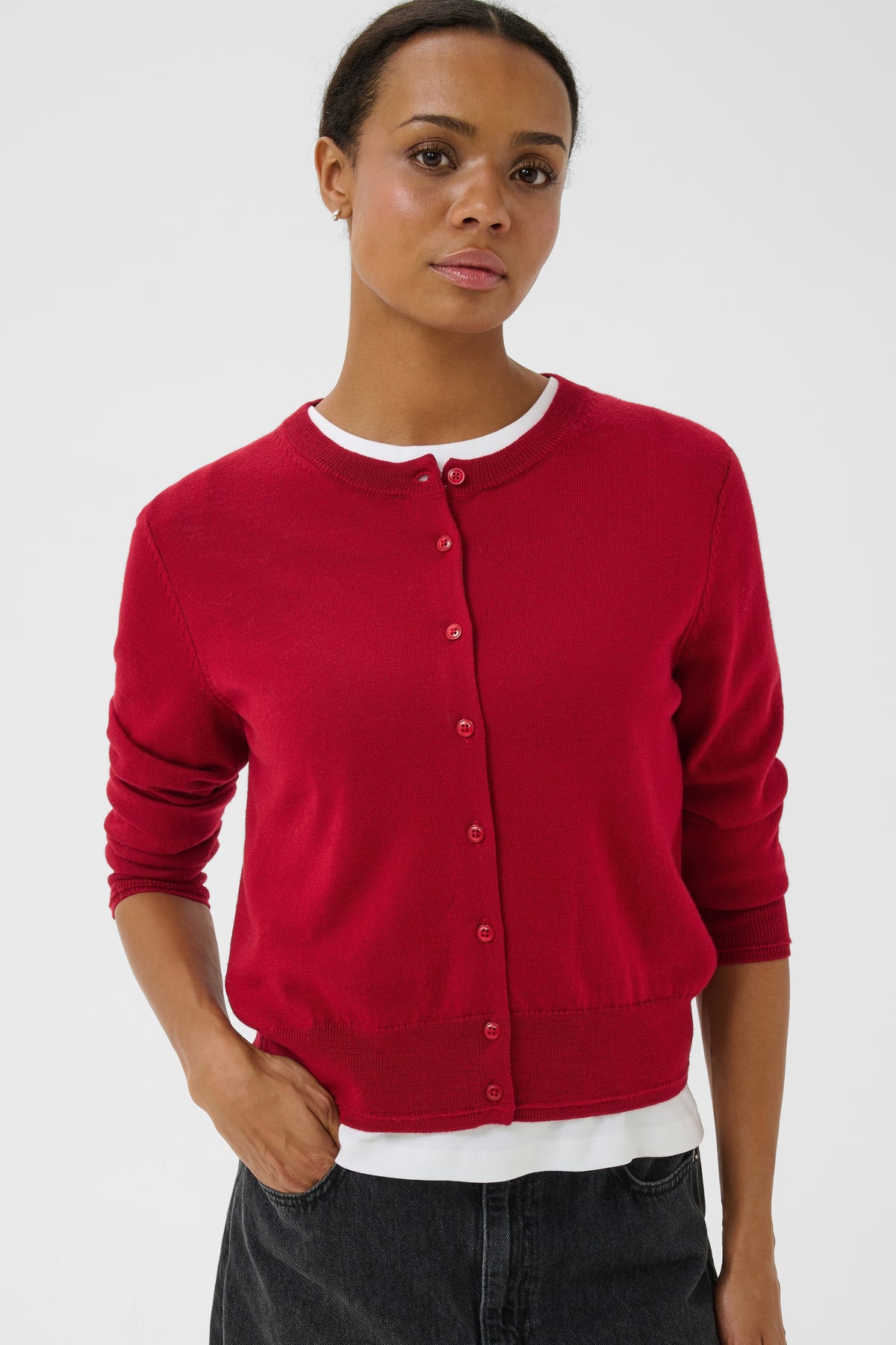 Part Two Noelani Cardigan (Biking Red)