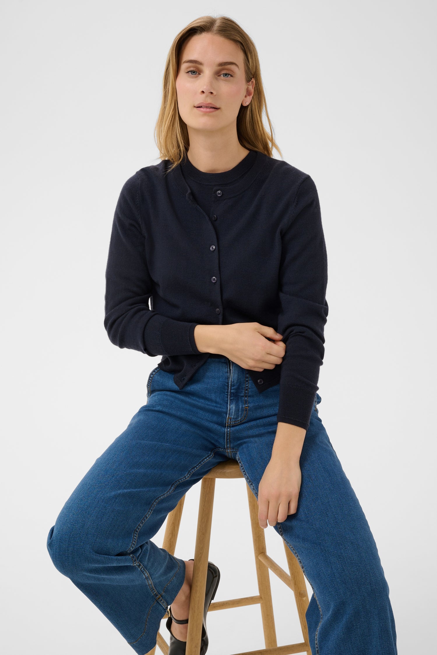 Part Two Noelani Cardigan (Dark Navy)