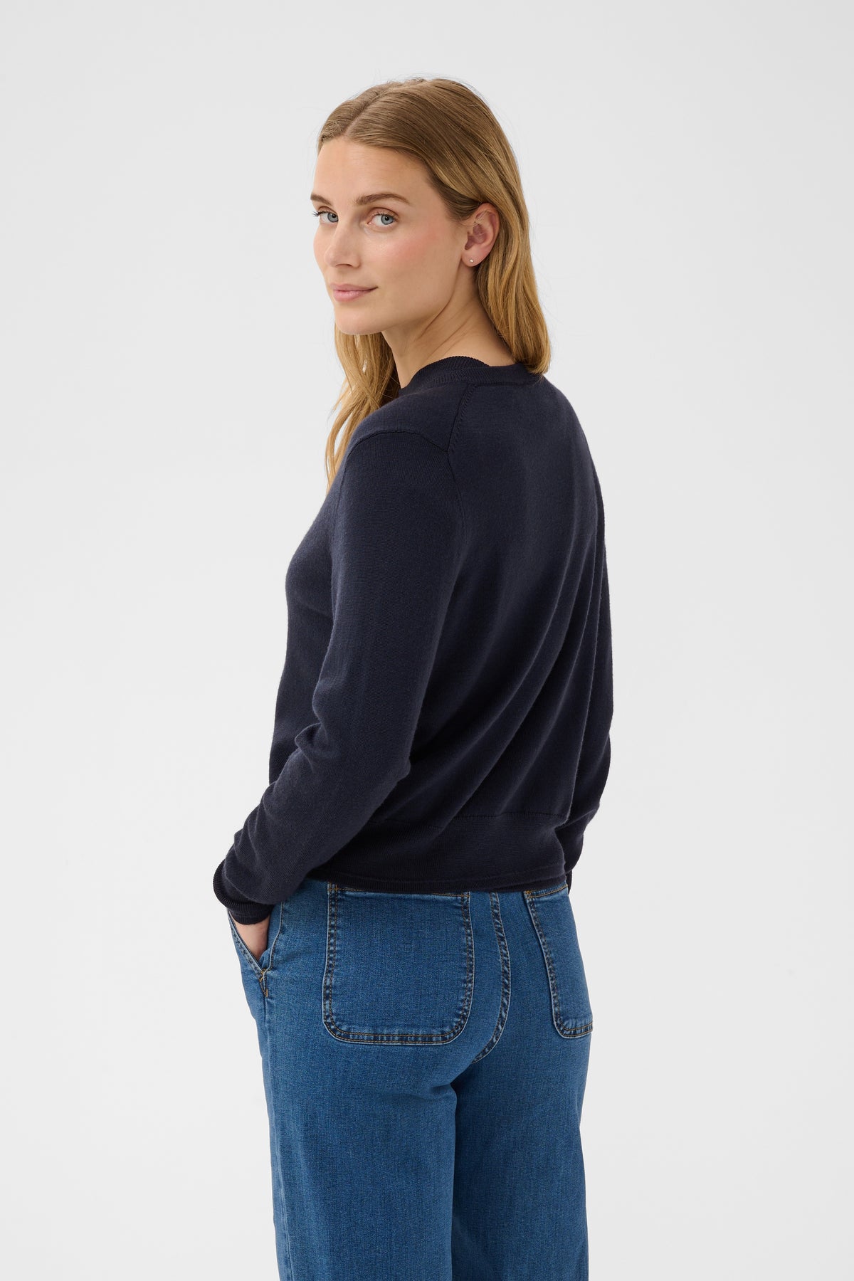 Part Two Noelani Cardigan (Dark Navy)