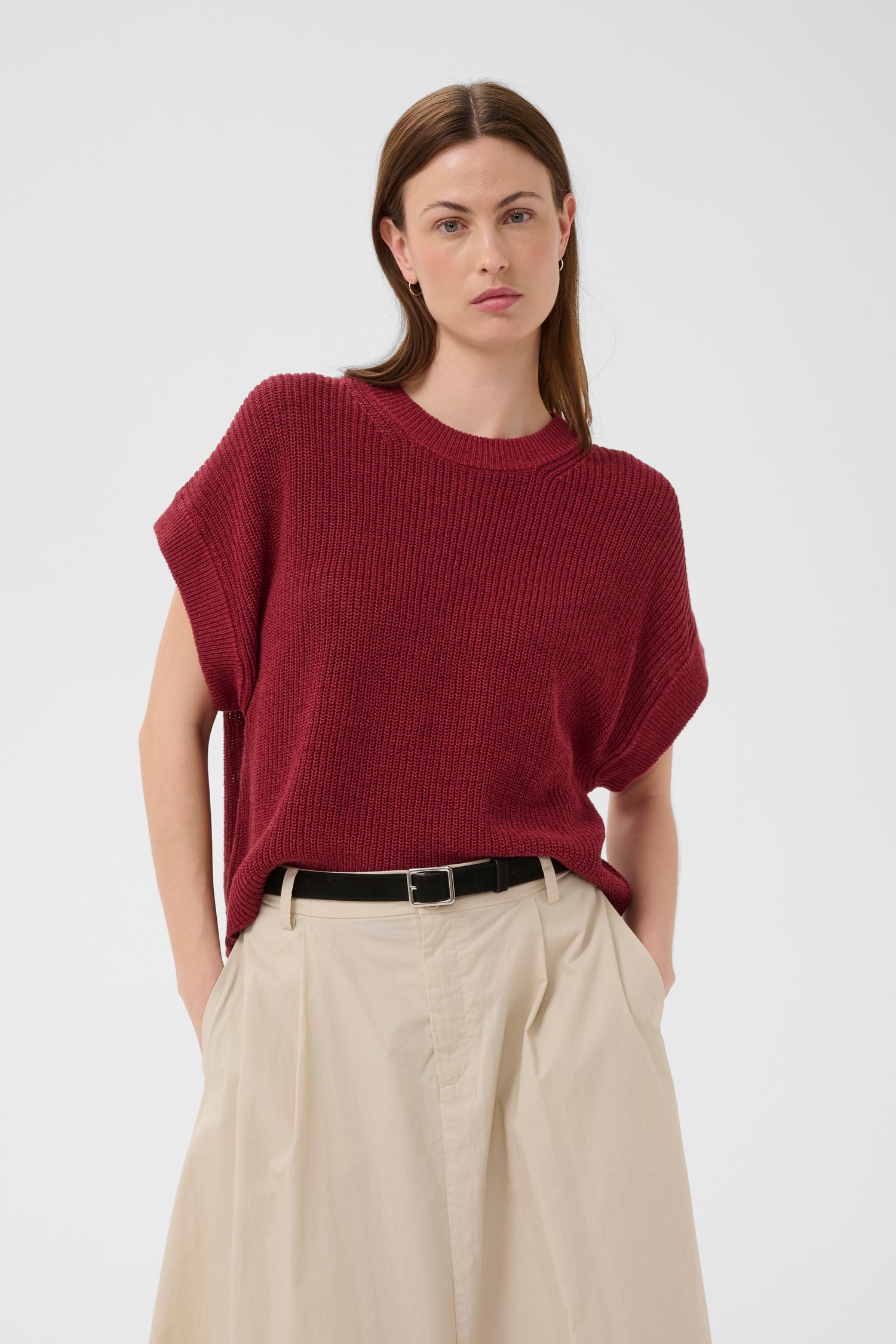 Part Two Belisia Linen Blend Pullover