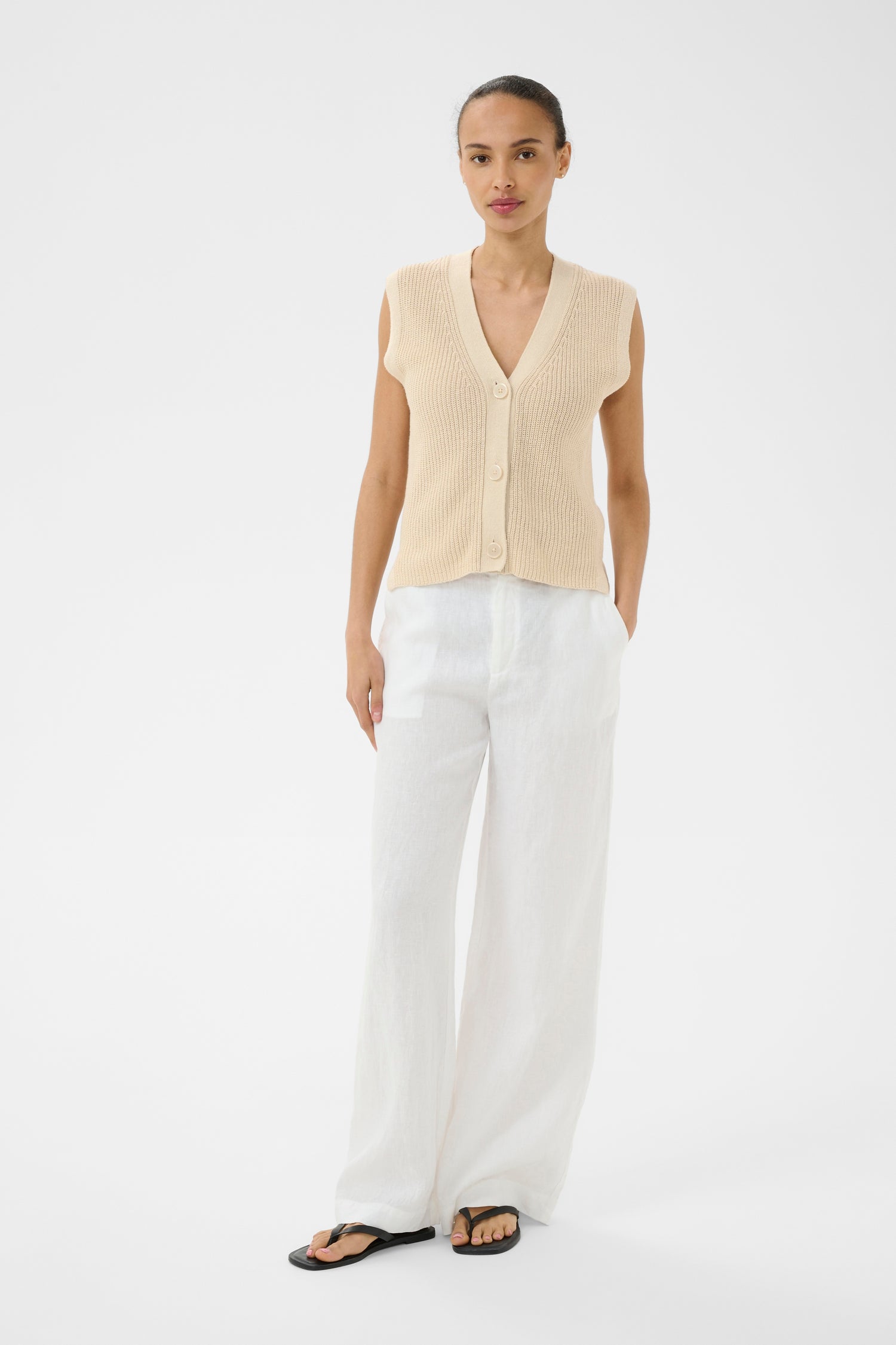 Part Two Batilda Linen Blend Waistcoat