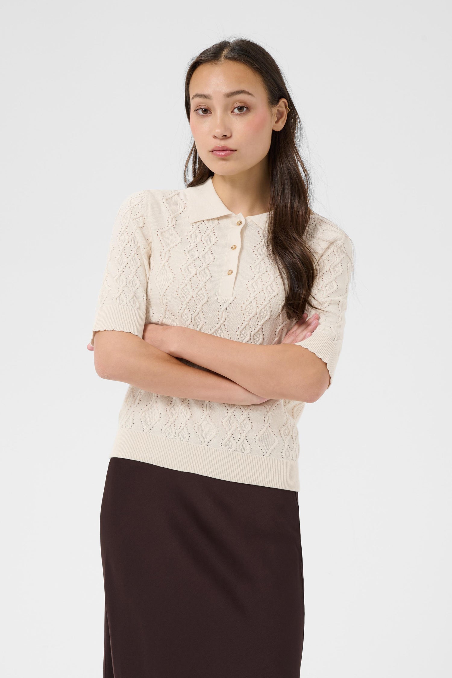 Part Two Cinia Cotton Polo Sweater