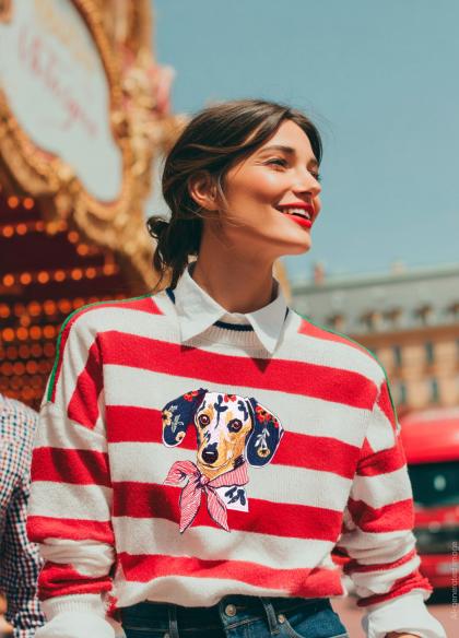 Vilagallo Striped Puppy Sweater