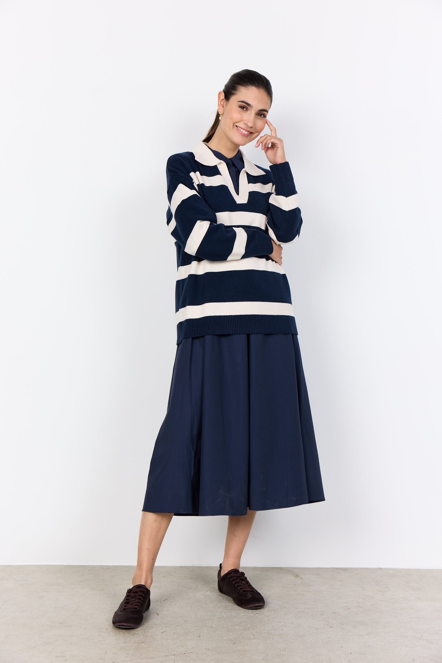 Soya Concept Kanita Stripe Polo Sweater