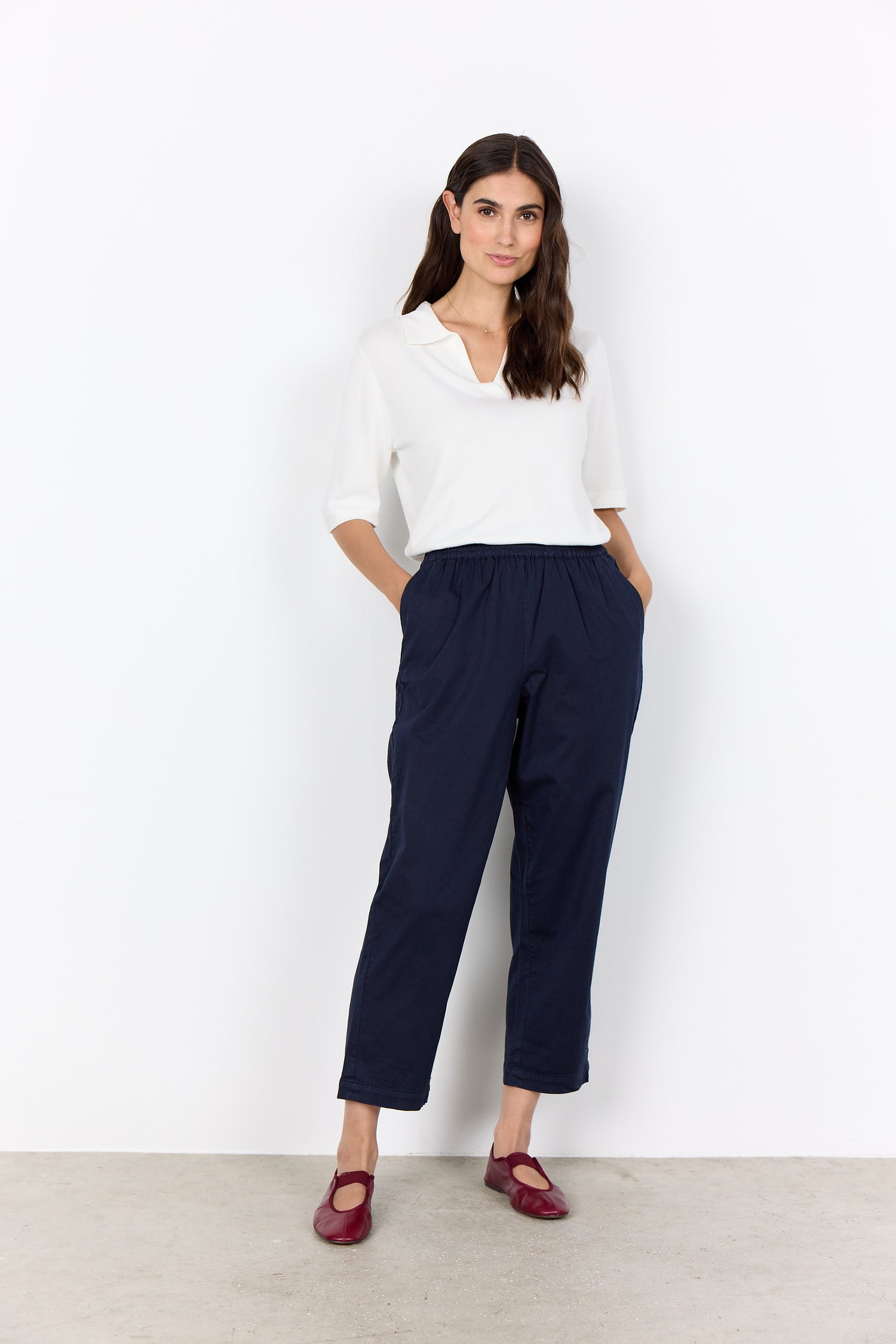 Soya Concept Short Sleeve Polo Sweater