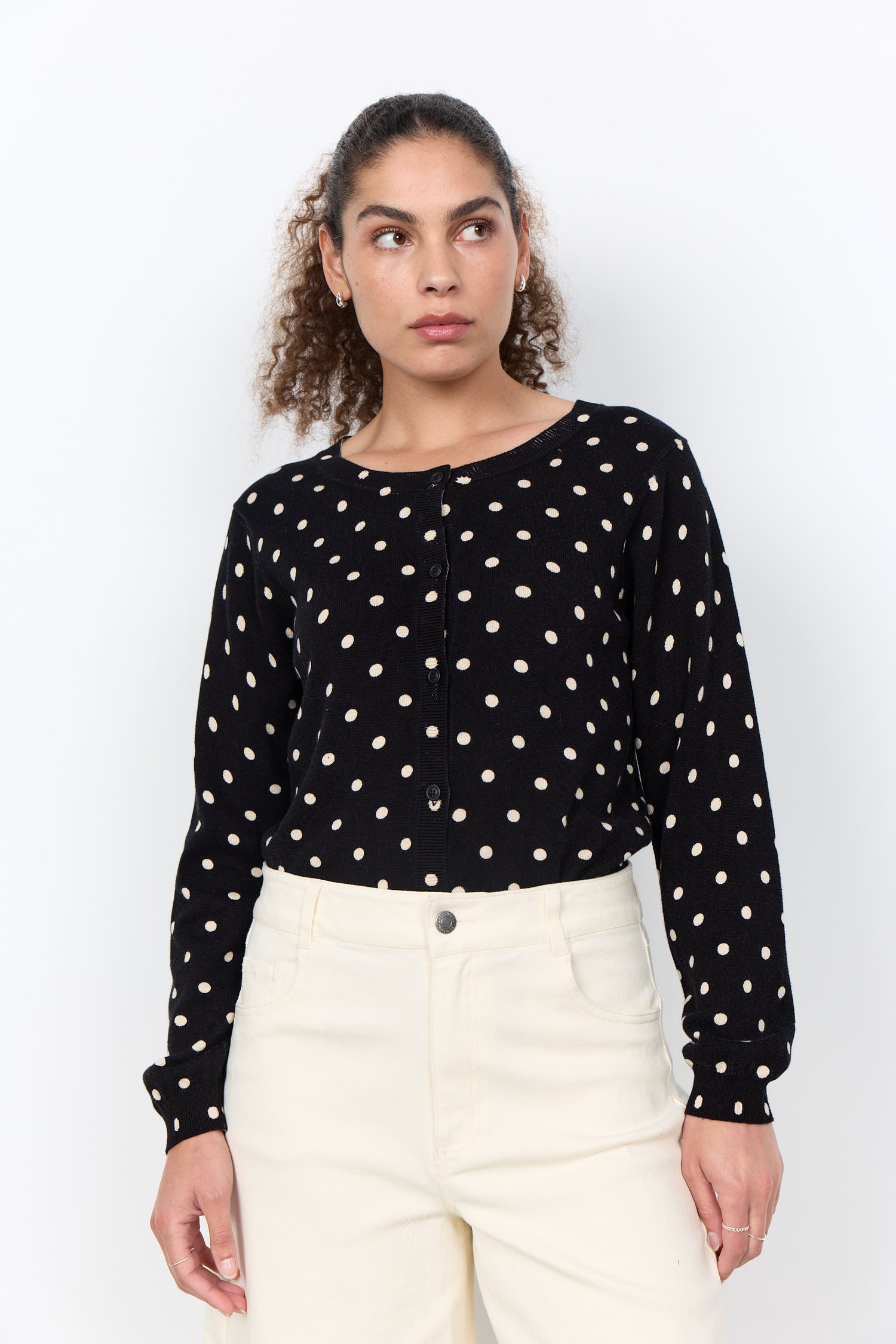 Soya Concept Gea Dot Cotton Cardigan