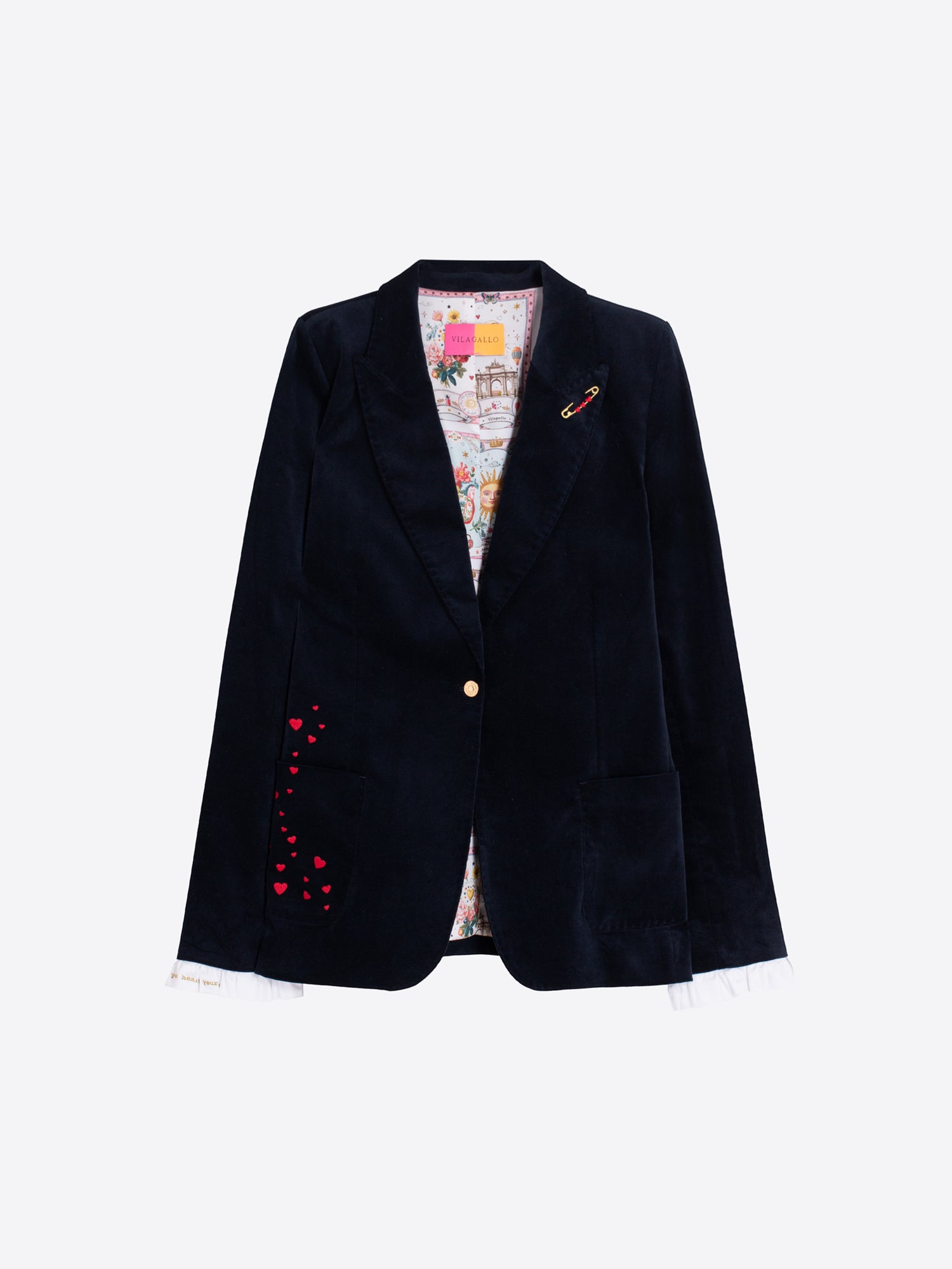 Vilagallo Velvet Hearts Blazer