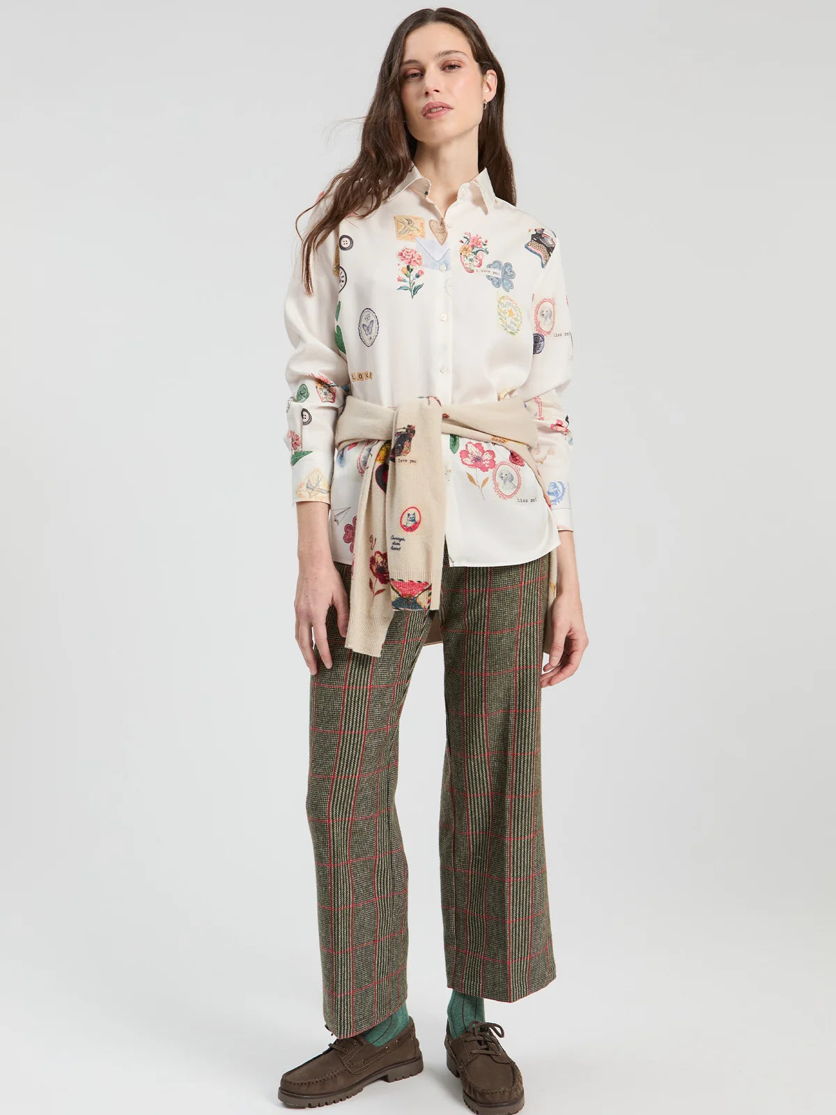 Vilagallo Multicolour Love Print Shirt