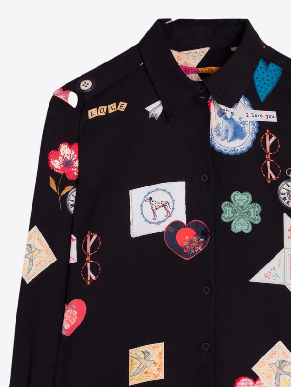 Vilagallo Love Memorabilia Blouse