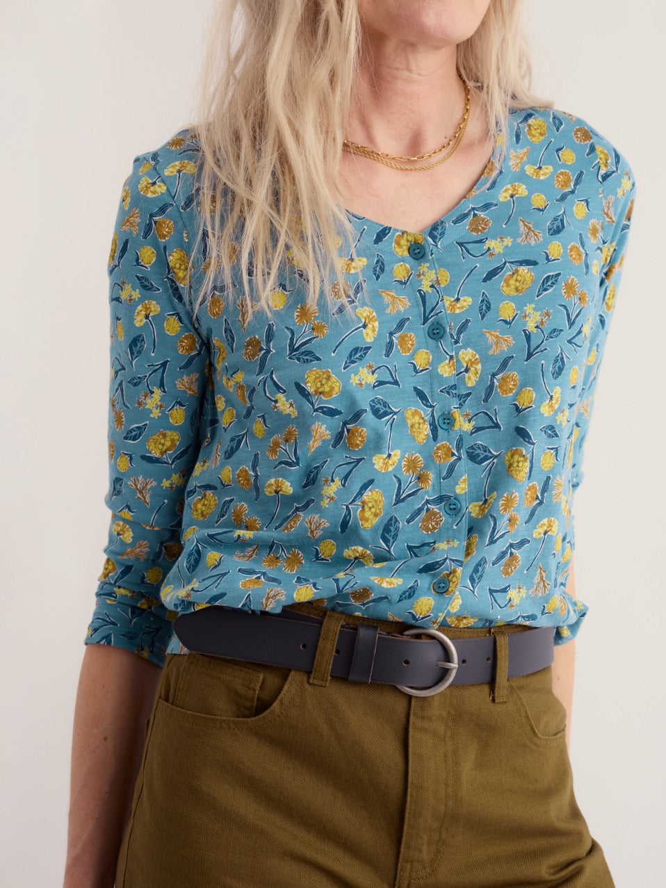Seasalt Studio Glass 3/4 Sleeve Top
