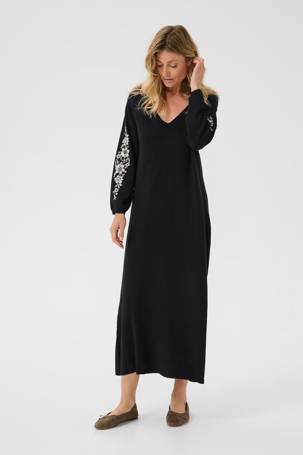 Cream Villea Knit Dress