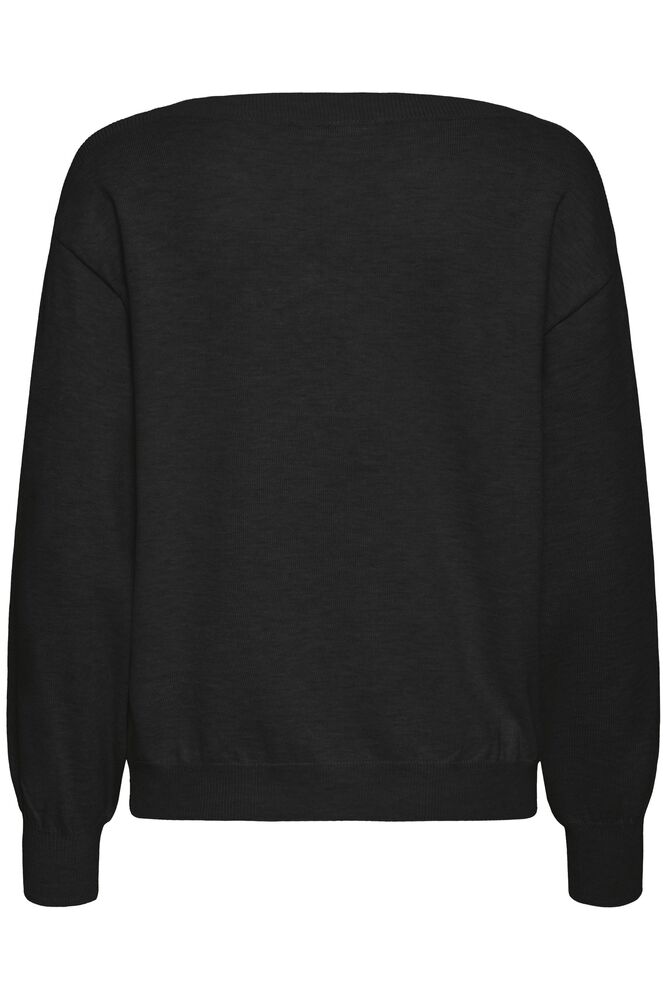 Ichi Luls Boat Neck Long Sleeve Sweater