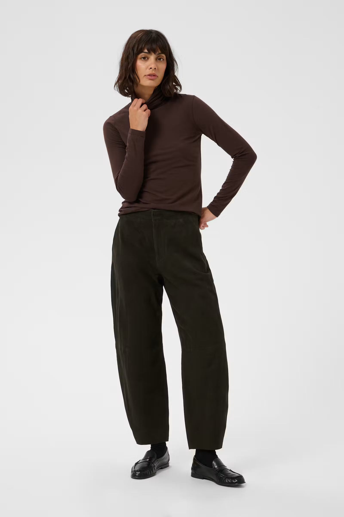 Part Two Cirena Suede Barrel Pant