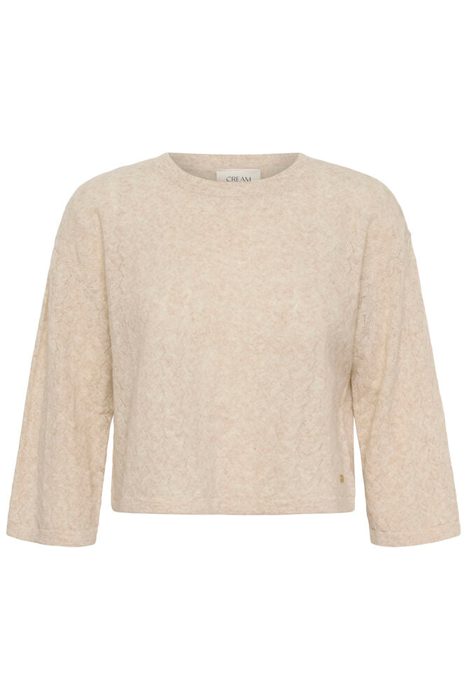 Cream Mela 3/4 Sleeve Pullover