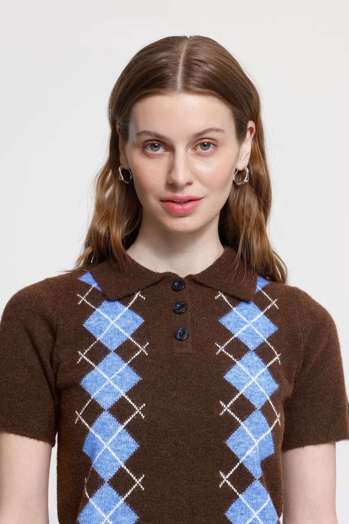 Ichi Dasila Short Sleeve Polo Sweater