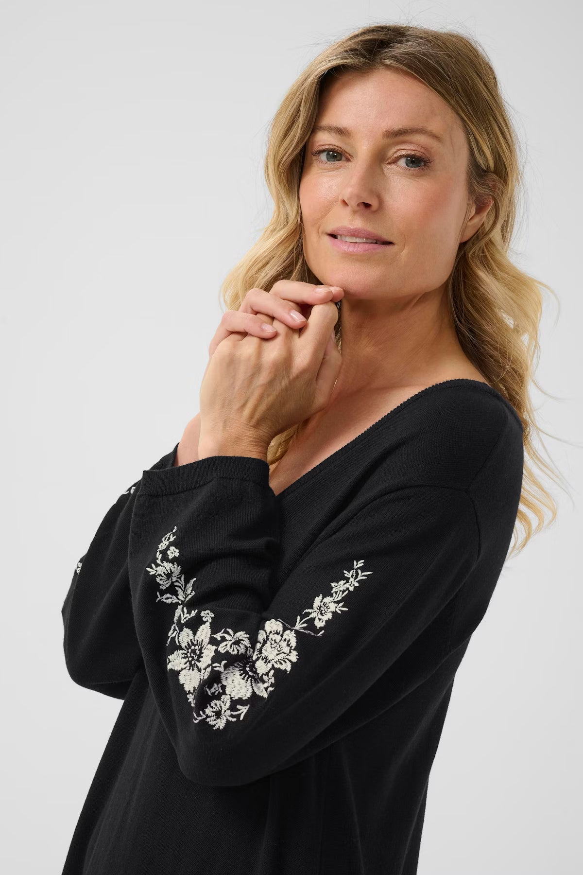 Cream Villea Knit Dress