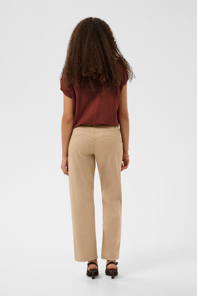Cream Dela Knit Slipover With Decoration