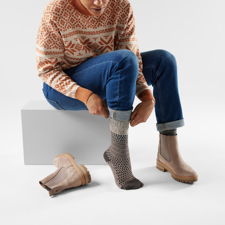 Smartwool Unisex Popcorn Cable Crew Sock