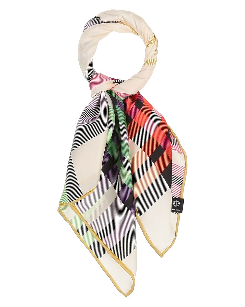 V. Frass Plaid Silk Neckie
