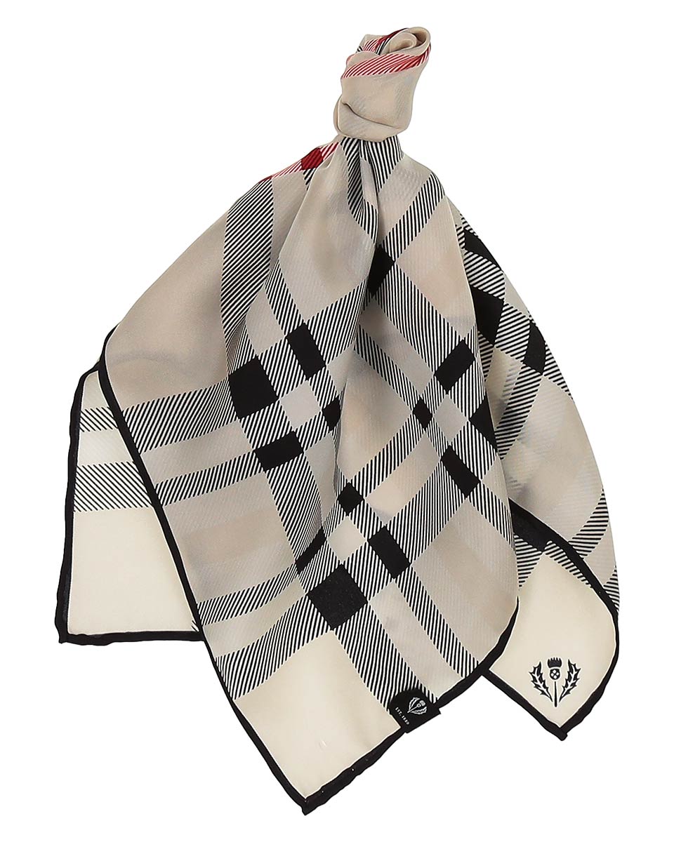 V. Frass Plaid Silk Neckie