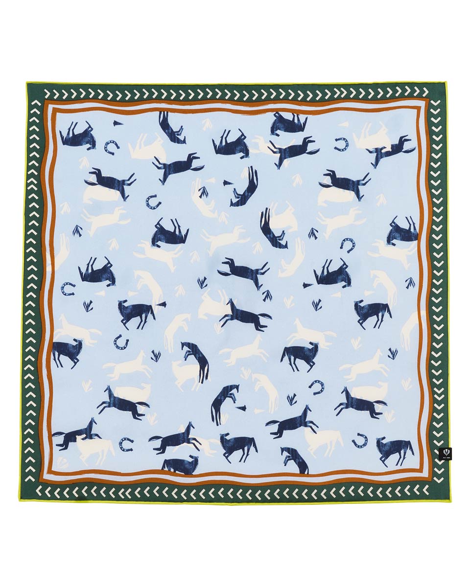 V. Frass Horse Design Silk Neckie