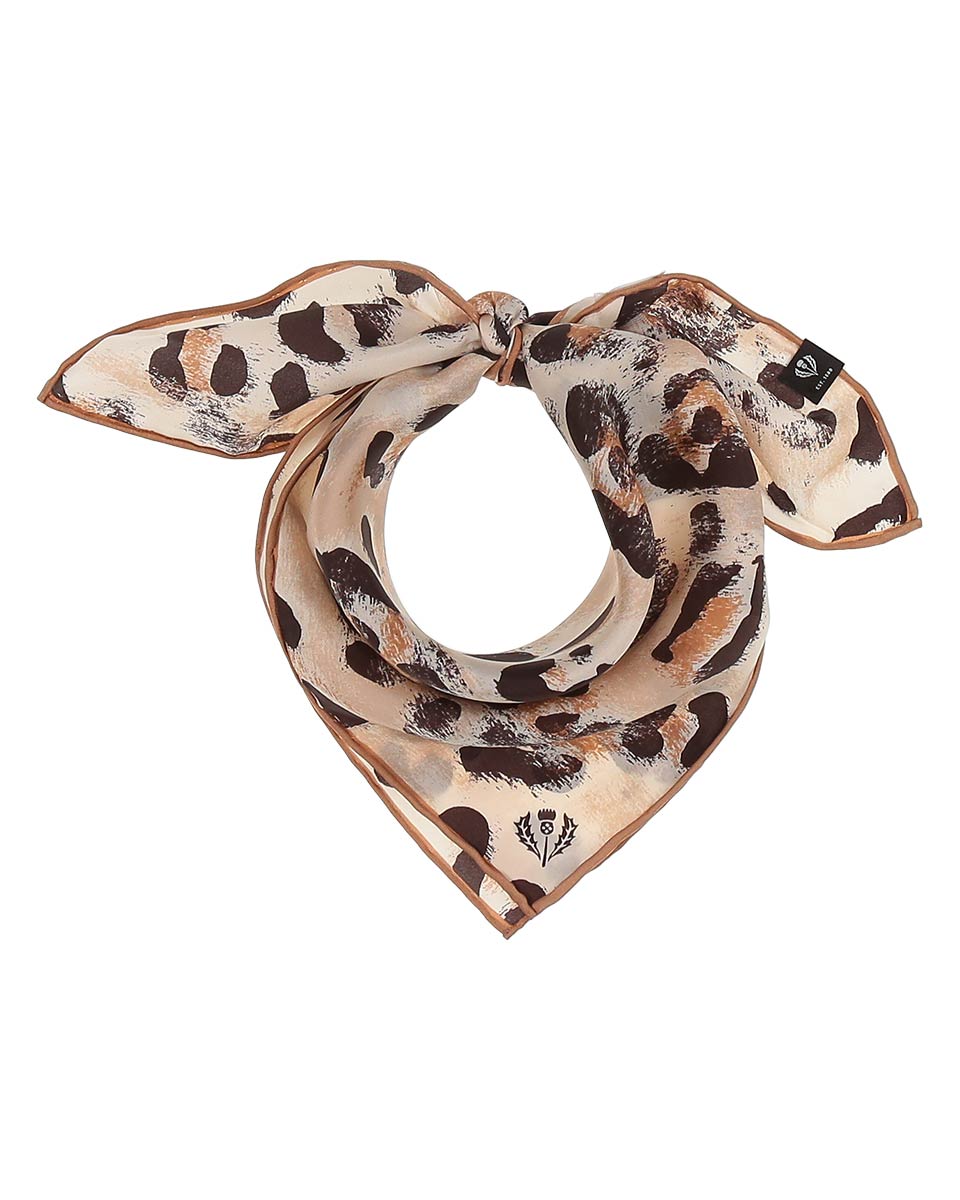 V. Frass Animal Print Silk Neckie