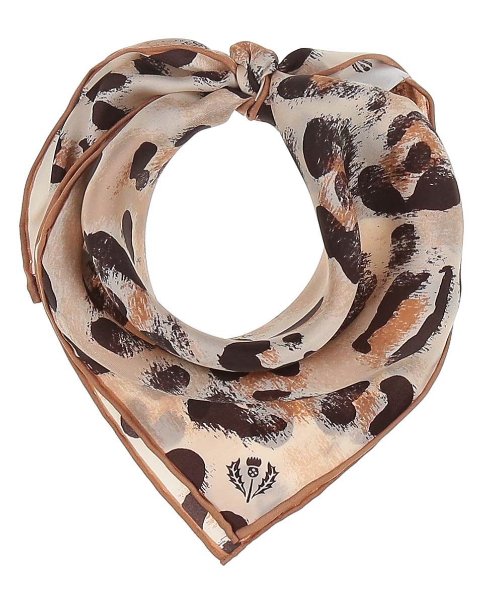 V. Frass Animal Print Silk Neckie