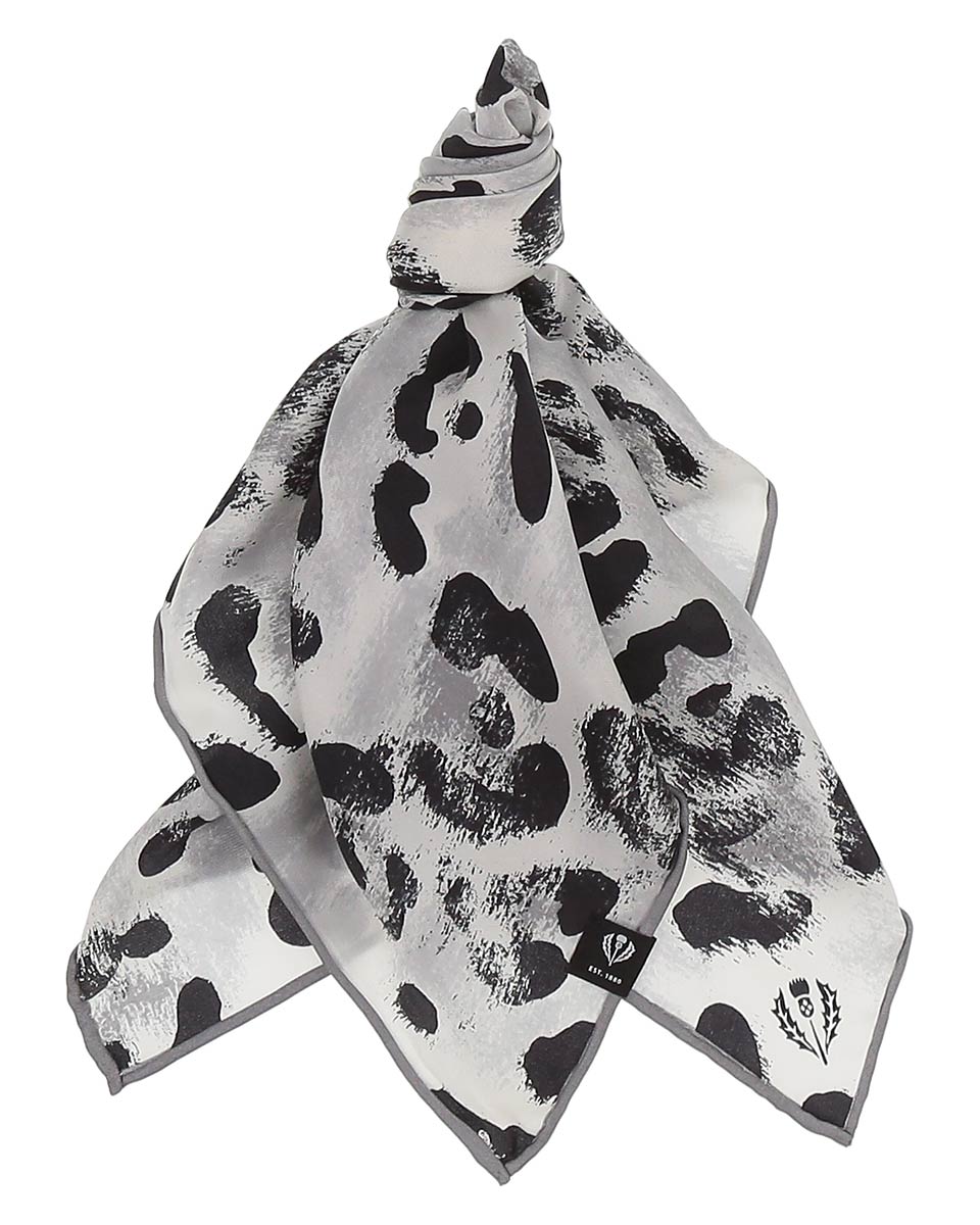 V. Frass Animal Print Silk Neckie