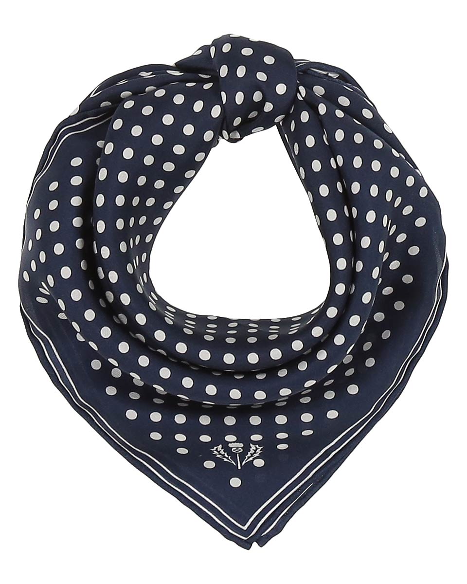 V. Frass Polka Dots Silk Neckie
