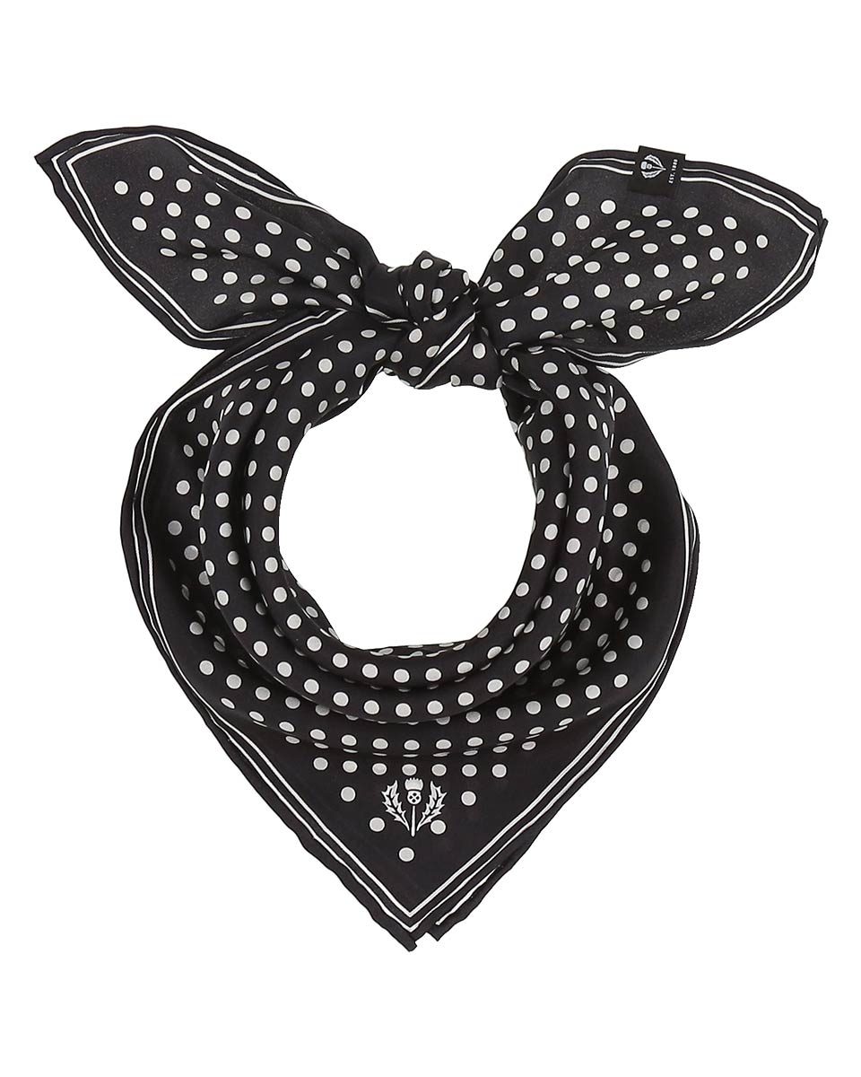 V. Frass Polka Dots Silk Neckie