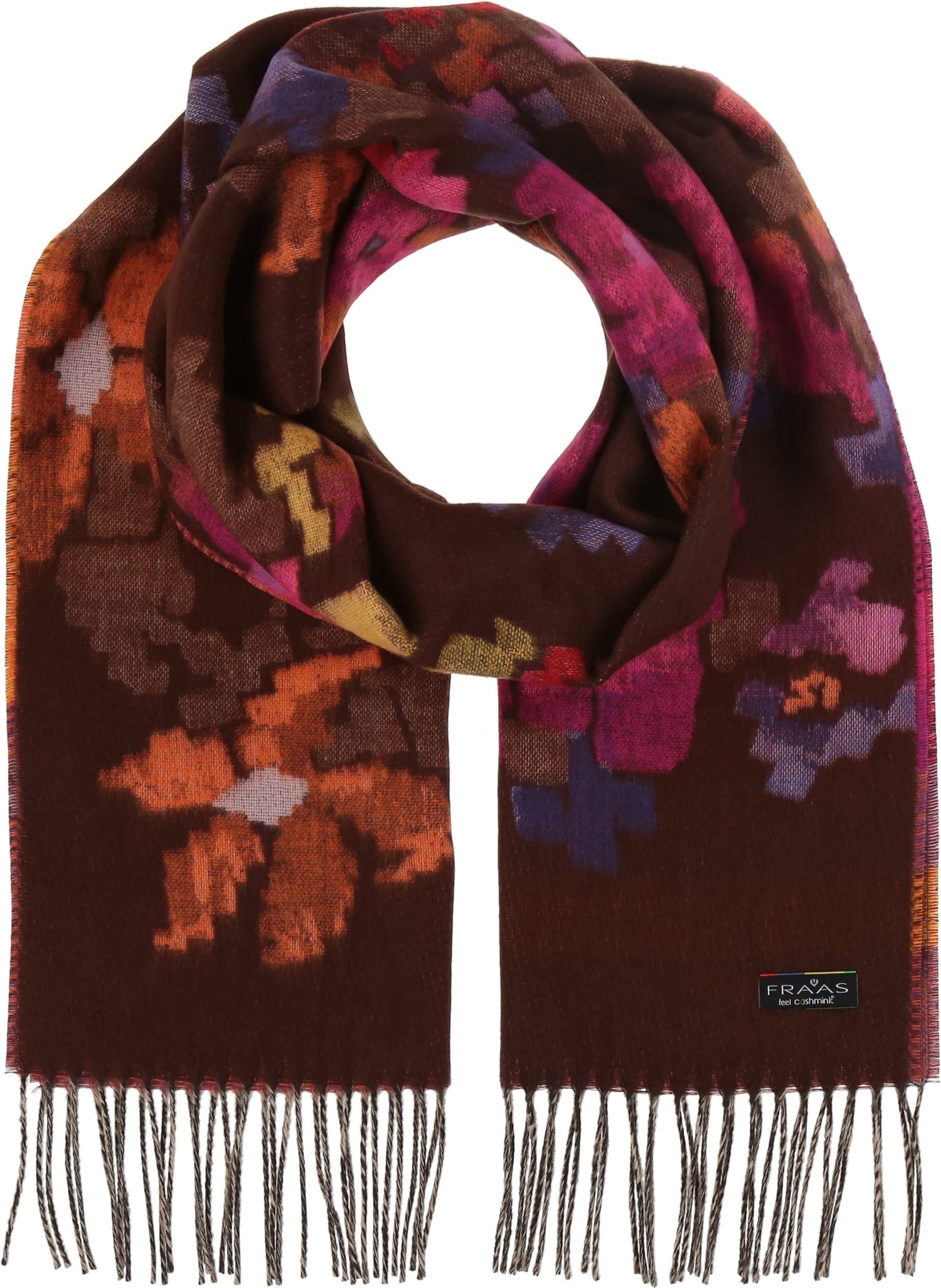 V. Fraas Pixel Flowers Cashmink Scarf