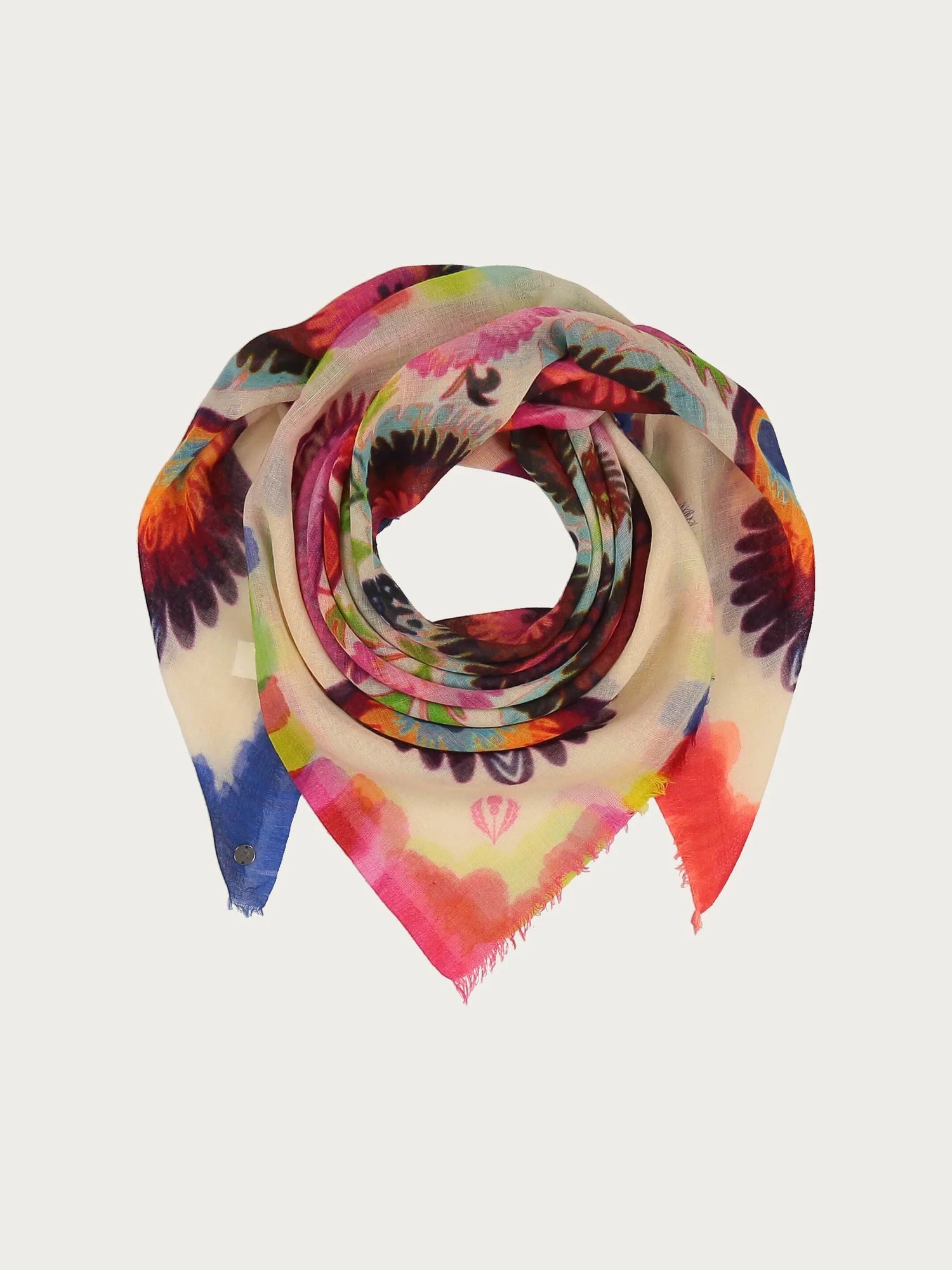 V. Frass Colourful Plumes Wool Scarf