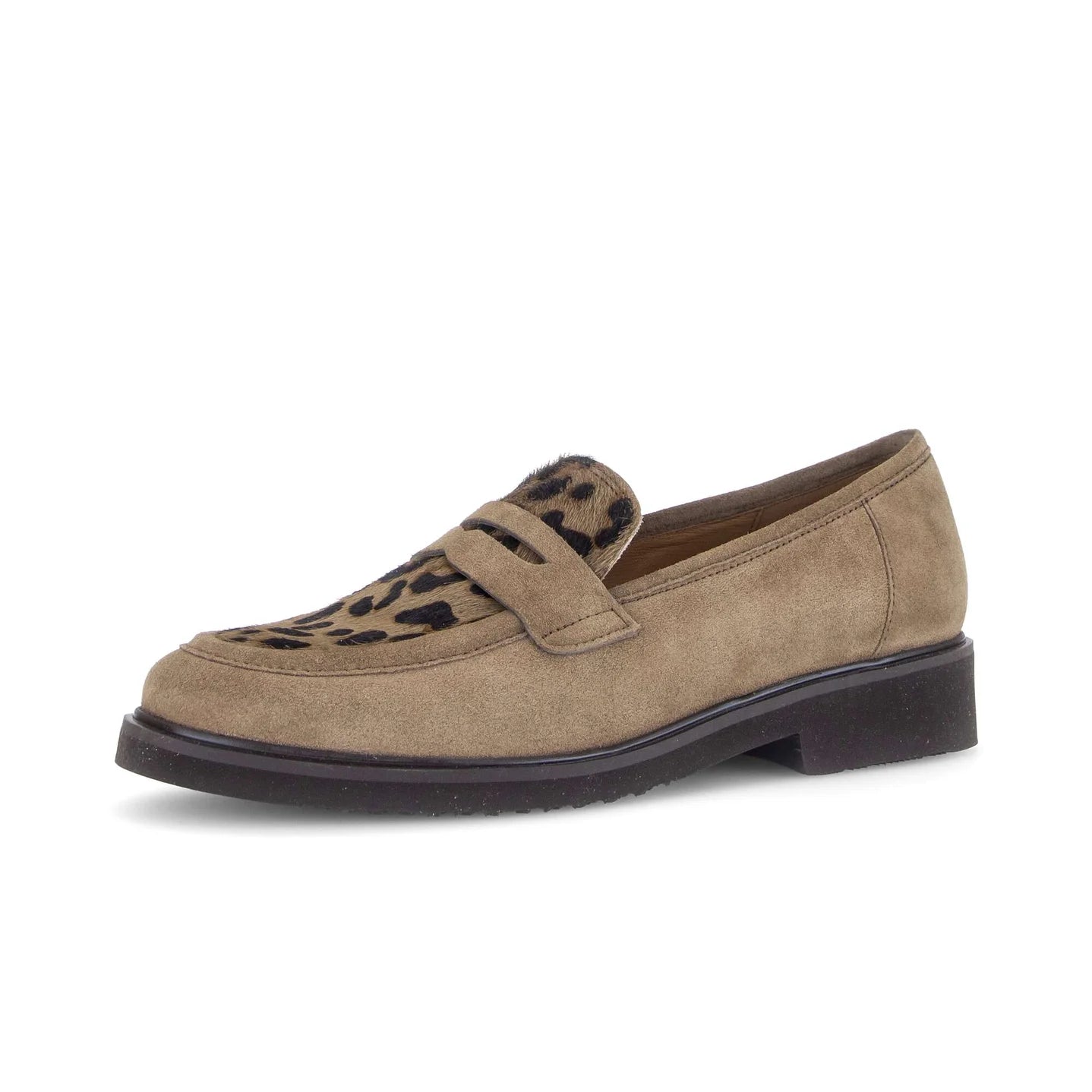 Gabor Suede Loafer With Animal Pattern