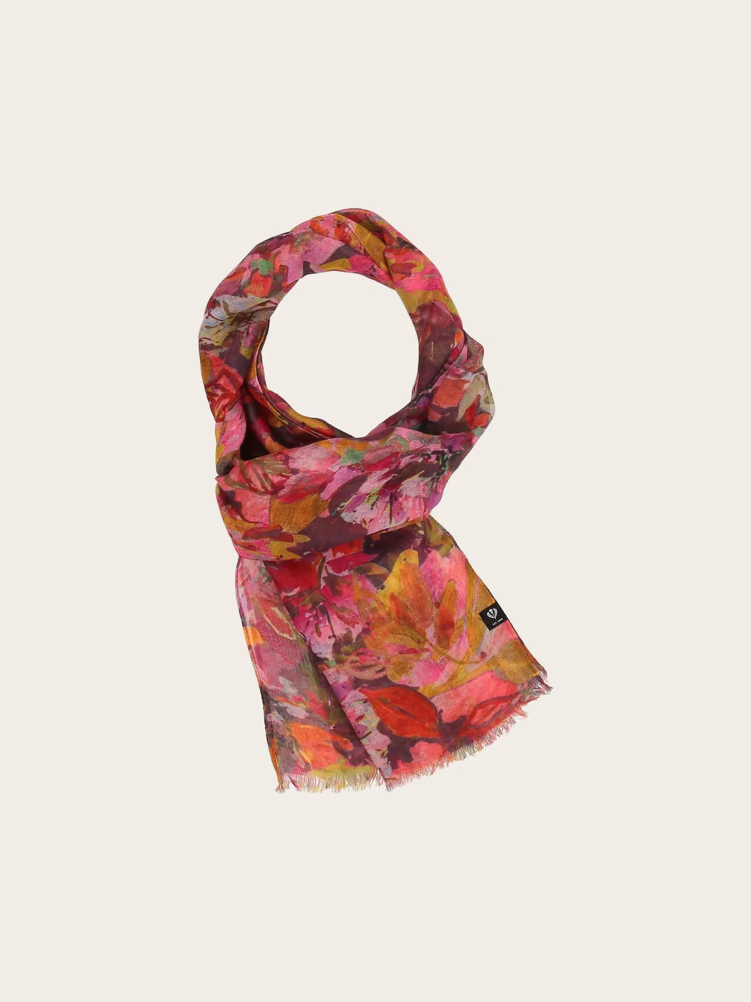 V. Frass Sustainability Edition Painted Floral Scarf