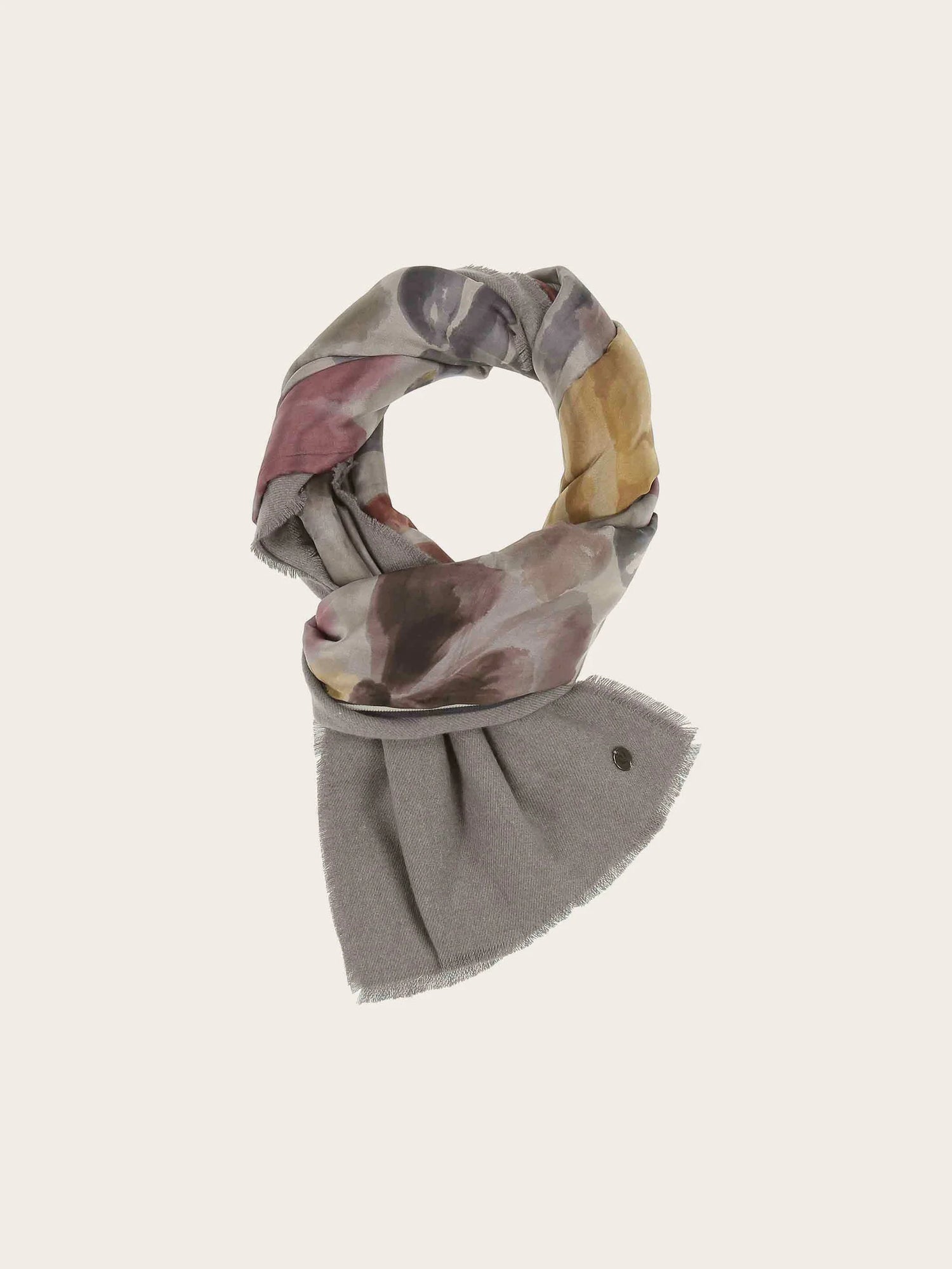 V. Frass Floral Patchwork Scarf