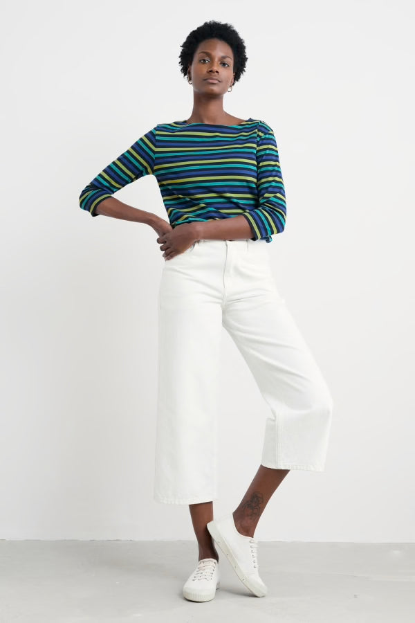 Seasalt Cotton 3/4 Sleeve Sailor Shirt