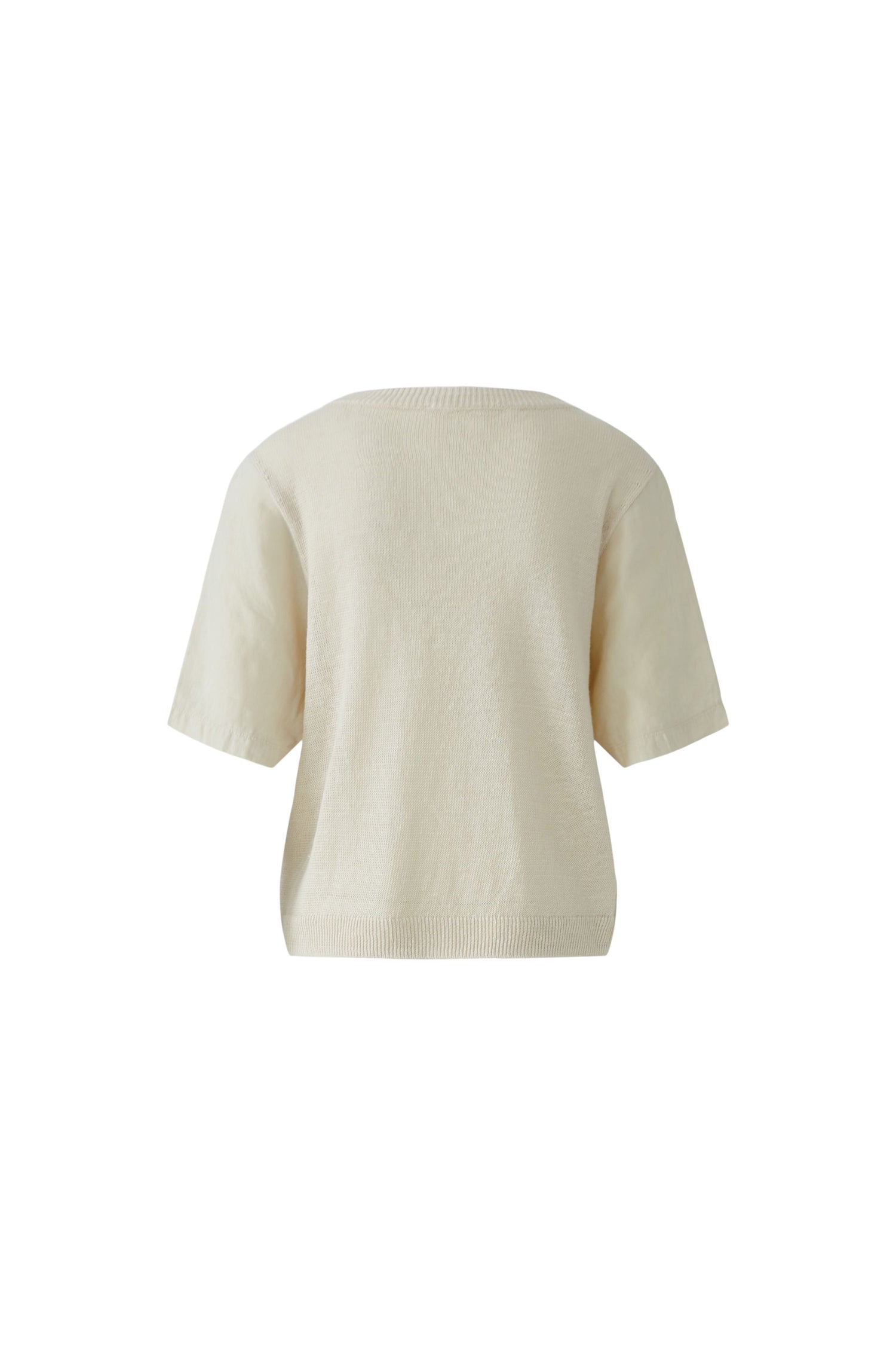 Oui Short Sleeve Linen Sweater