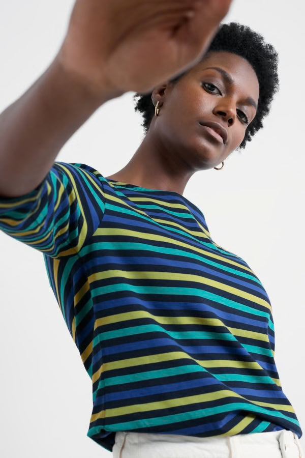 Seasalt Cotton 3/4 Sleeve Sailor Shirt