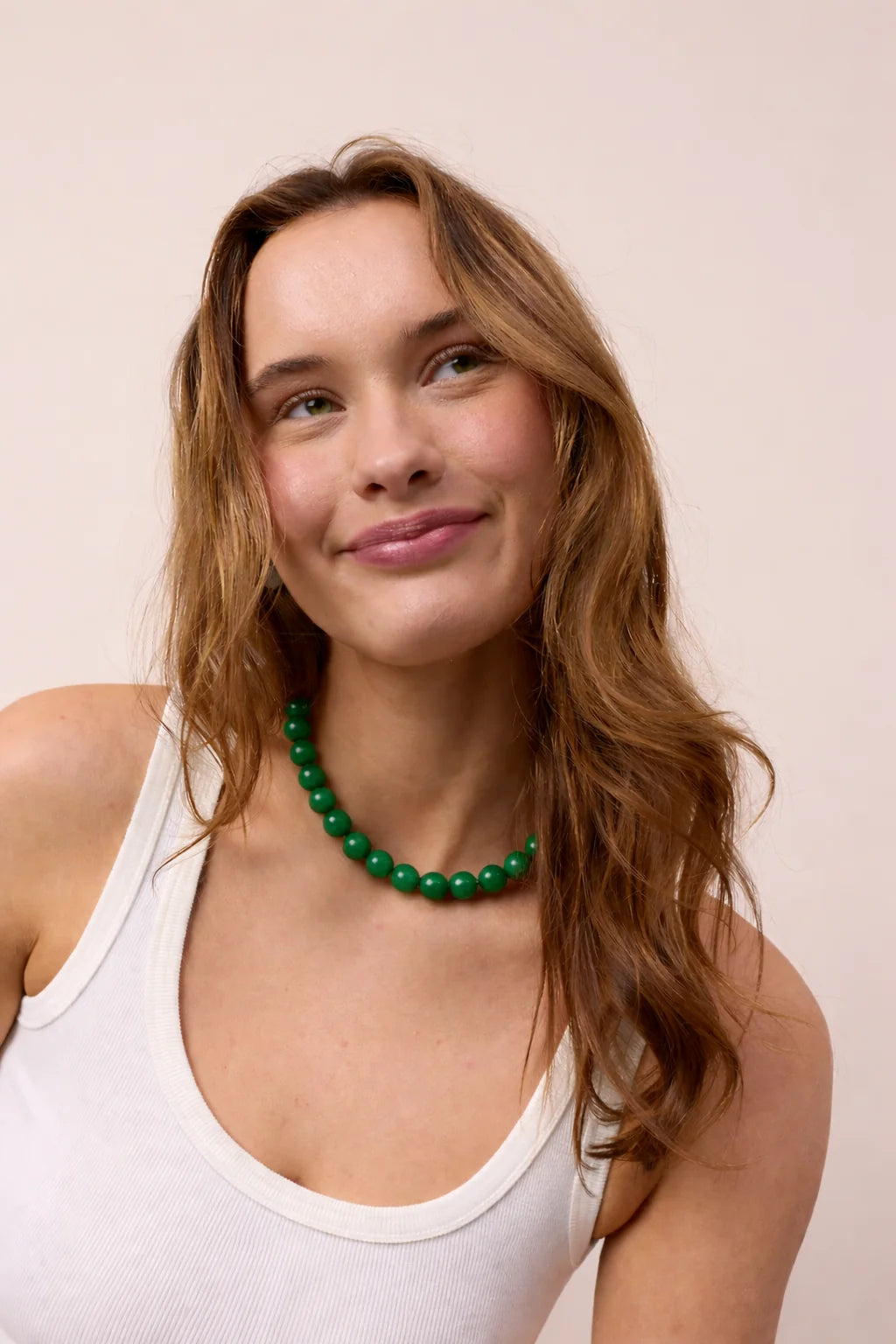 Soï Faro Green Jade Luck Necklace