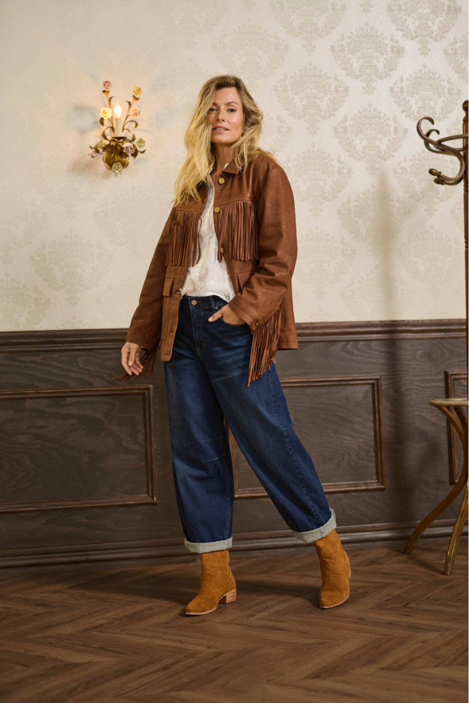Cream Bahren Ankle Balloon Denim